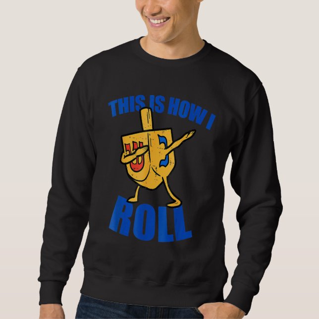Sudadera Dabbing Dreidel Ugly Hanukkah  Chanukah Men Women  (Anverso)