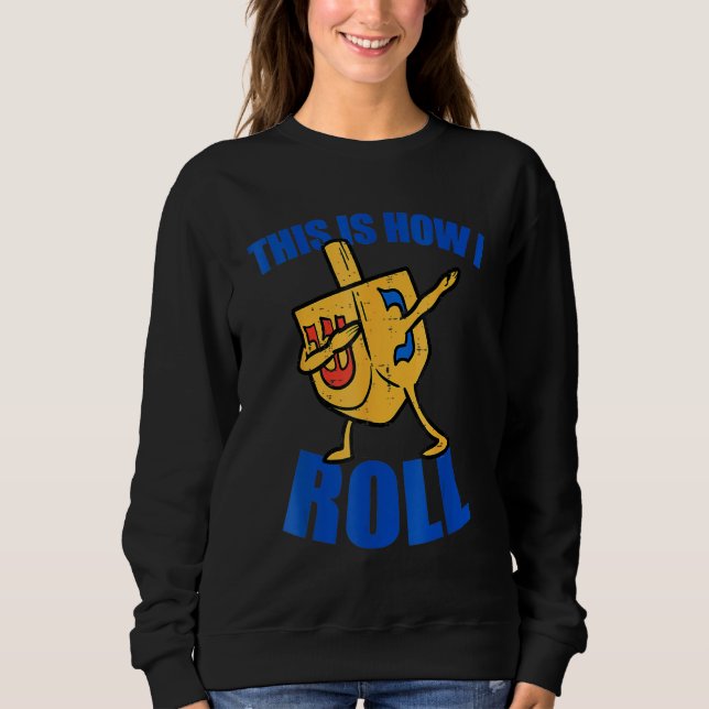 Sudadera Dabbing Dreidel Ugly Hanukkah  Chanukah Men Women  (Anverso)