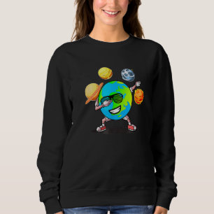 Sudadera Dabbing Earth Day Recycling Conversing Space Sci