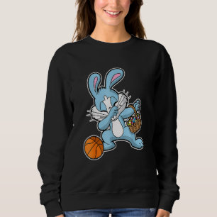 Sudadera Dabbing Easter Bunny Basketball Stuffer Boy
