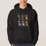 Sudadera Dabbing French Bulldog Santa Elf Reindeer Christma<br><div class="desc">Dabbing French Bulldog Santa Elf Reindeer Christmas</div>