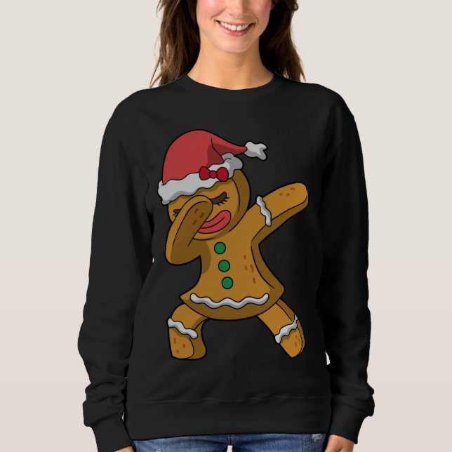 Sudadera Dabbing Gingerbread Chicas Navidades regalo femeni (Anverso)