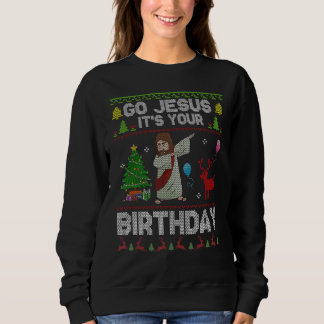 Sudadera Dabbing Go Jesus Es tu cumpleaños Feliz Navidad