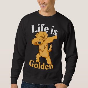 Sudadera Dabbing Golden Retriever Life is Golden