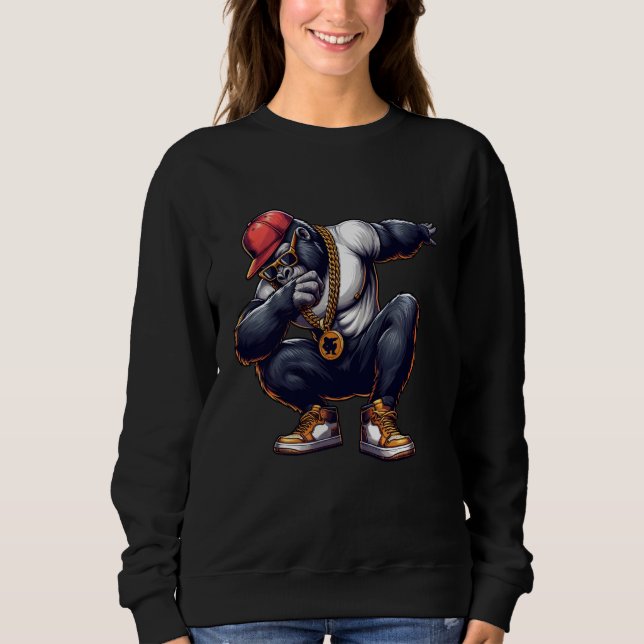 Sudadera Dabbing Gorilla Funny gorilla Dab Dance Boys Chica (Anverso)