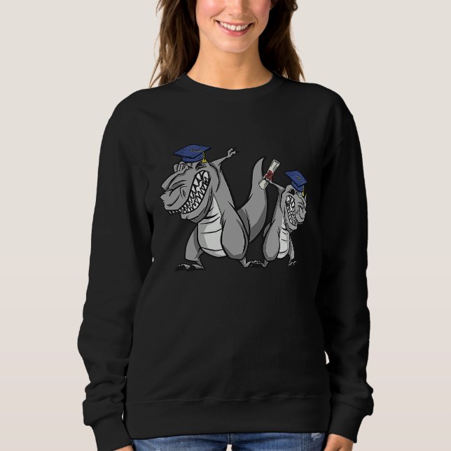 Sudadera Dabbing Graduation Rex Matching Dinosaur Family Fa (Anverso)
