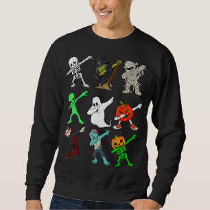 Sudadera Dabbing Halloween Boys Skeleton Zombie Scary Pumpk