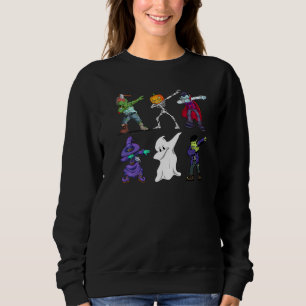 Sudadera Dabbing Halloween Niños Esqueleto Zombie Espantoso
