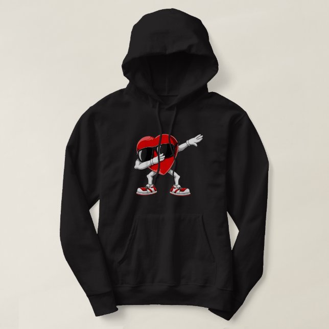 Sudadera Dabbing Heart Graciosos Regalos Hombres Niños Vale (Diseño del anverso)