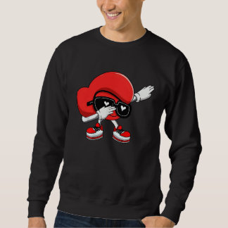 Sudadera dabbing heart  toddler girls kids boys valentines 