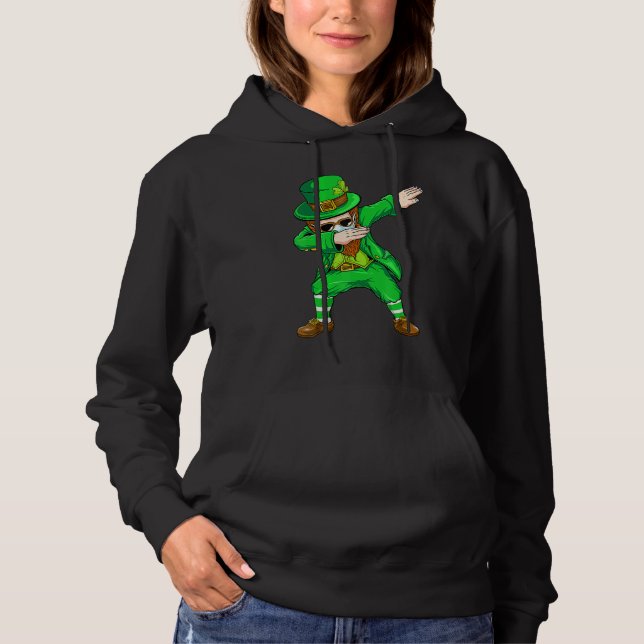Sudadera Dabbing Leprechaun Face Mask St Patrick's Day Boys (Anverso)