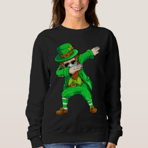 Sudadera Dabbing Leprechaun Face Mask St Patrick's Day Boys