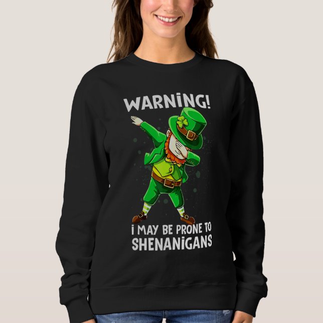 Sudadera Dabbing Leprechaun Shenanigans Irlandés (Anverso)