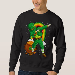 Sudadera Dabbing Leprechaun St Patricks Day Niños Hombres D
