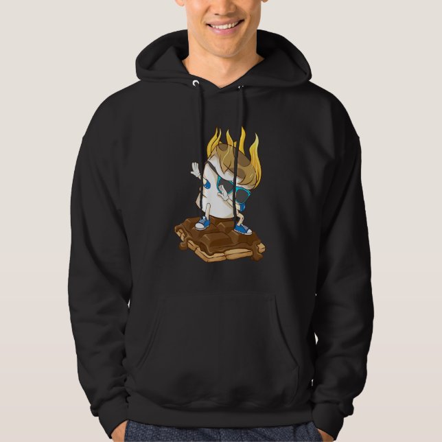 Sudadera Dabbing Marshmallow huele Guay Camping Dance (Anverso)