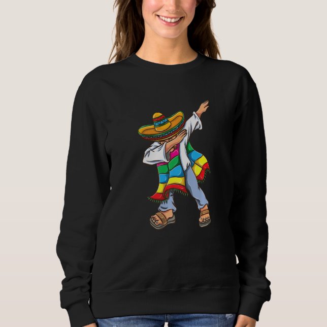 Sudadera Dabbing Mexican Poncho Cinco De Mayo (Anverso)