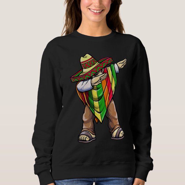 Sudadera Dabbing Mexican Poncho Cinco De Mayo (Anverso)