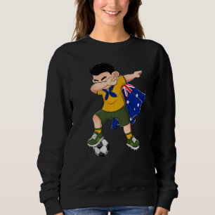 Sudadera Dabbing niño australiano niños con bandera de fútb