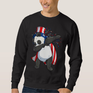 Sudadera Dabbing Panda Bear Con Tío Sam Gorra Bandera Estad