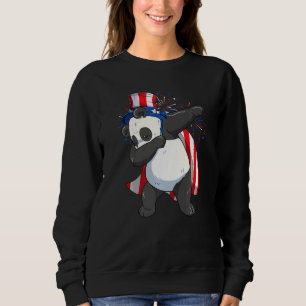 Sudadera Dabbing Panda Bear Con Tío Sam Gorra Bandera Estad