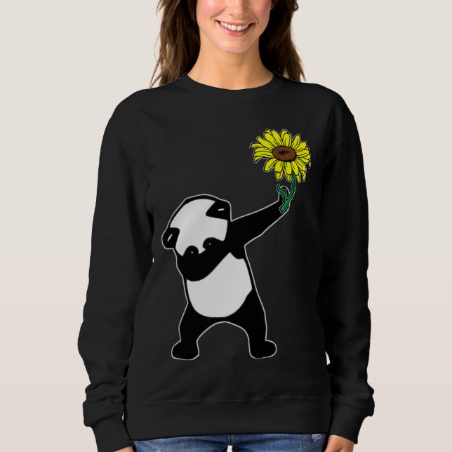 Sudadera Dabbing Panda Bear Sunflower Autism Awareness (Anverso)