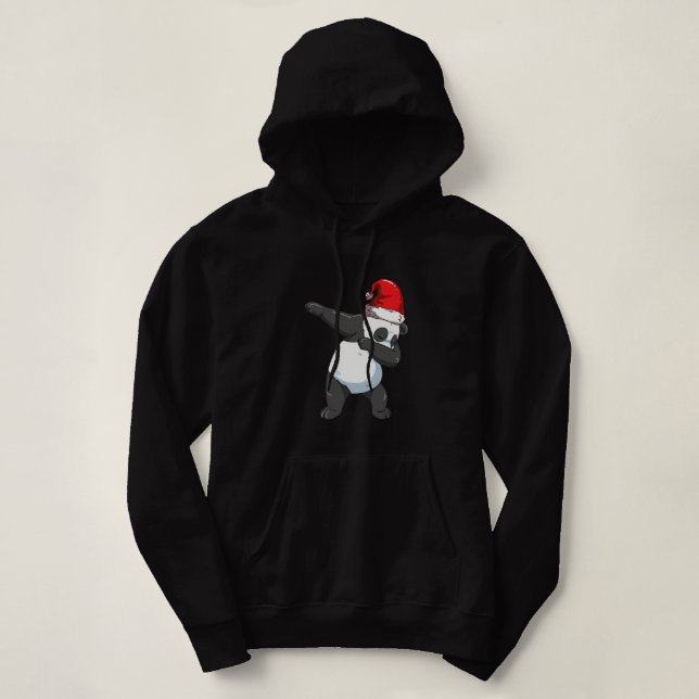 Sudadera Dabbing Panda Santa Hat Cum Men Panda Bear Christ (Diseño del anverso)