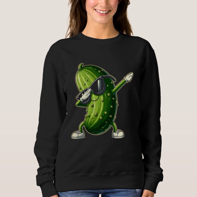Sudadera Dabbing Pickle Cucumber Vegetable Food Jar Lover F (Anverso)