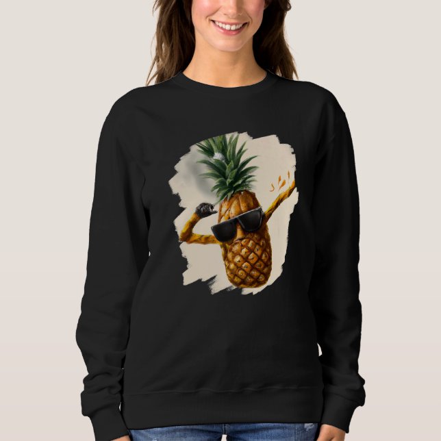 Sudadera Dabbing Pineapple Aloha Sunglass Beach Dance Haw (Anverso)