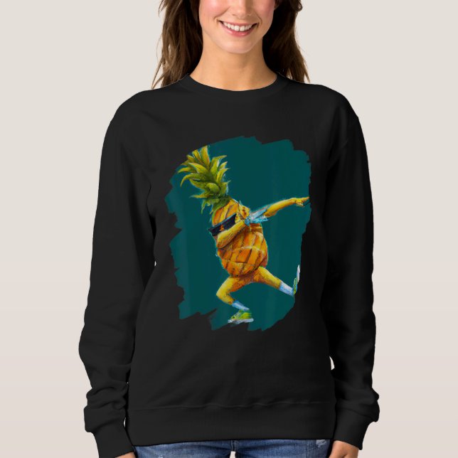 Sudadera Dabbing Pineapple Aloha Sunglasses Beach Dance Haw (Anverso)