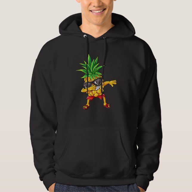 Sudadera Dabbing Pineapple Gafas de sol Aloha Bebidas Hawai (Anverso)