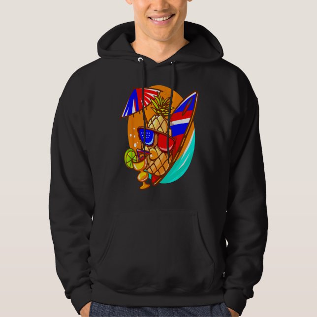 Sudadera Dabbing Pineapple Sunglass Aloha Beaches Hawaii My (Anverso)