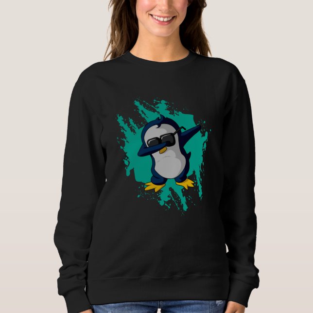 Sudadera Dabbing Pinguin Dab Cold Ice Funny Gift Idea Guay (Anverso)