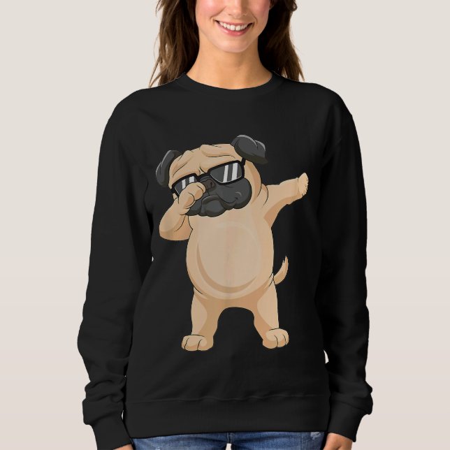 Sudadera Dabbing Pug Pug Gafas de sol Dab Dance Classic T-S (Anverso)