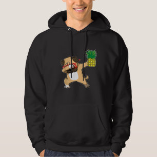 Sudadera Dabbing Pug Puppy Perro piña Aloha Hawaiian Gif