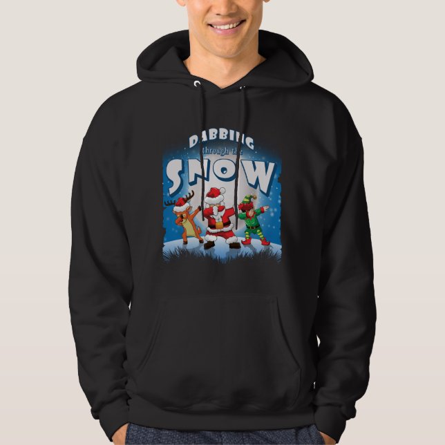 Sudadera Dabbing Santa Claus Elf Navidades de renos (Anverso)