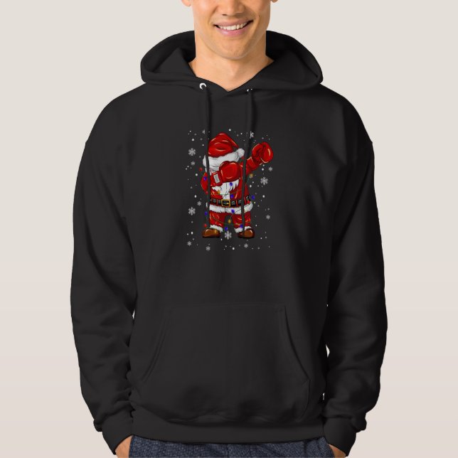 Sudadera Dabbing Santa Claus Funny Boxeador Navidad (Anverso)