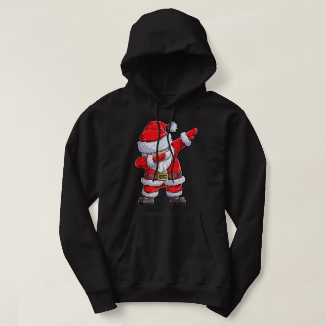 Sudadera Dabbing Santa Claus Navidades Niños hombres gracio (Diseño del anverso)