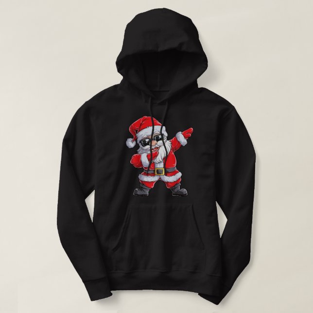Sudadera Dabbing Santa Claus Navidades Niños hombres gracio (Diseño del anverso)
