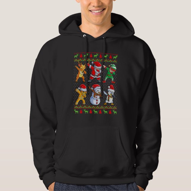 Sudadera Dabbing Santa Elf Friends  Christmas (Anverso)