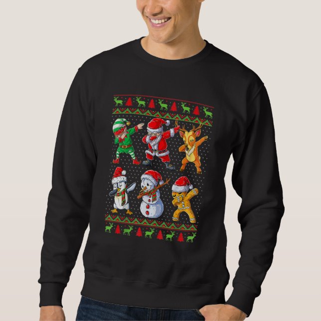 Sudadera Dabbing Santa Elf Friends  Christmas 1 (Anverso)