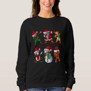 Sudadera Dabbing Santa Elf Snowman Gingerbread Reinder Chr