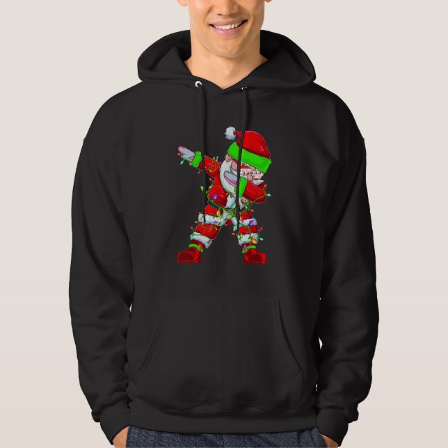 Sudadera Dabbing Santa For Boys Girls Kids Christmas Tree L (Anverso)