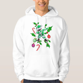 Sudadera Dabbing Santa- Green & White Christmas Design 