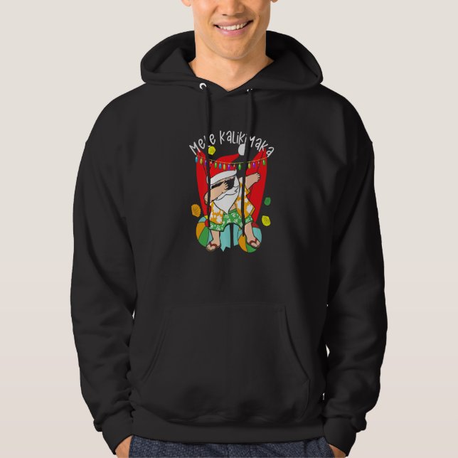 Sudadera Dabbing Santa Mele Kalikimaka Feliz Navidad Hawa (Anverso)