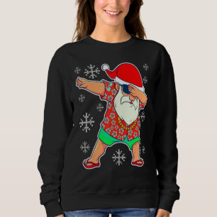 Sudadera Dabbing Santa Navidades Verano Tropical Hawai X