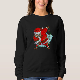 Sudadera Dabbing Santa para niños Chicas luz de árbol de Na