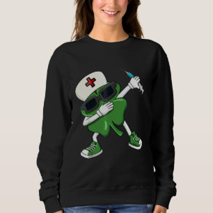 Sudadera Dabbing Shamrock St Patrick's Day Nurse Enfermería