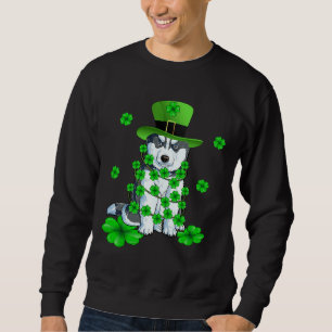 Sudadera Dabbing Siberian Husky St Patrick Day