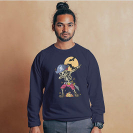 Sudadera Dabbing Skeleton Funny Halloween Sweatshirt