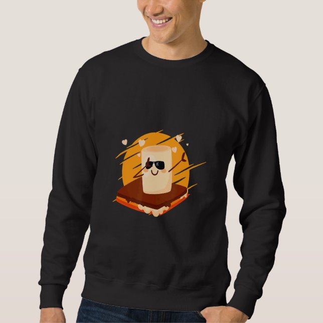 Sudadera Dabbing S'more Smores Malvavisco Campamento (Anverso)